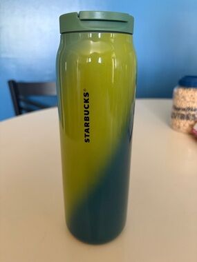 Starbucks Green Gradient Stainless Travel Mug with Olive Lid